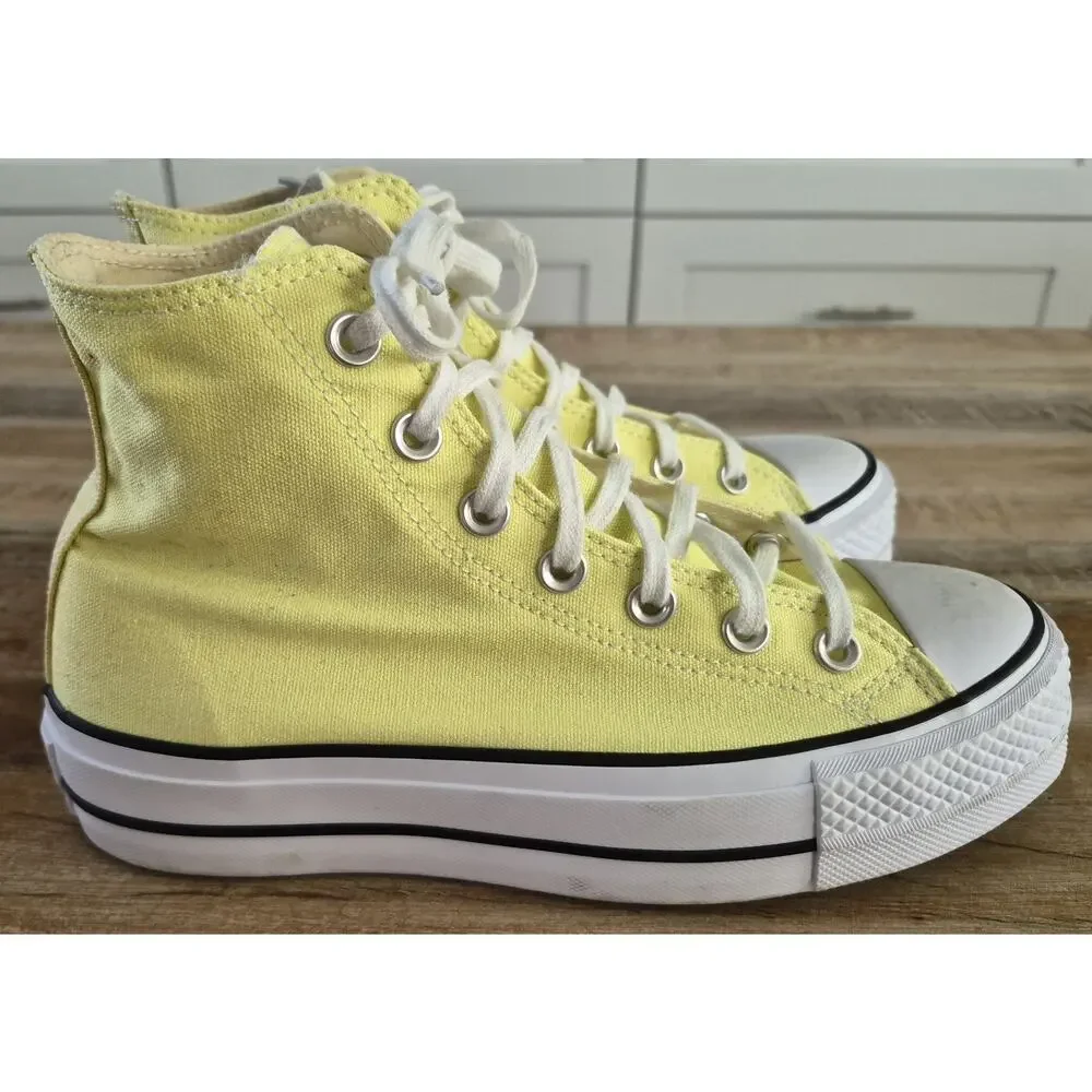 Converse Chuck Taylor All Star Lift High Top Sneakers in Light Citron Size 7